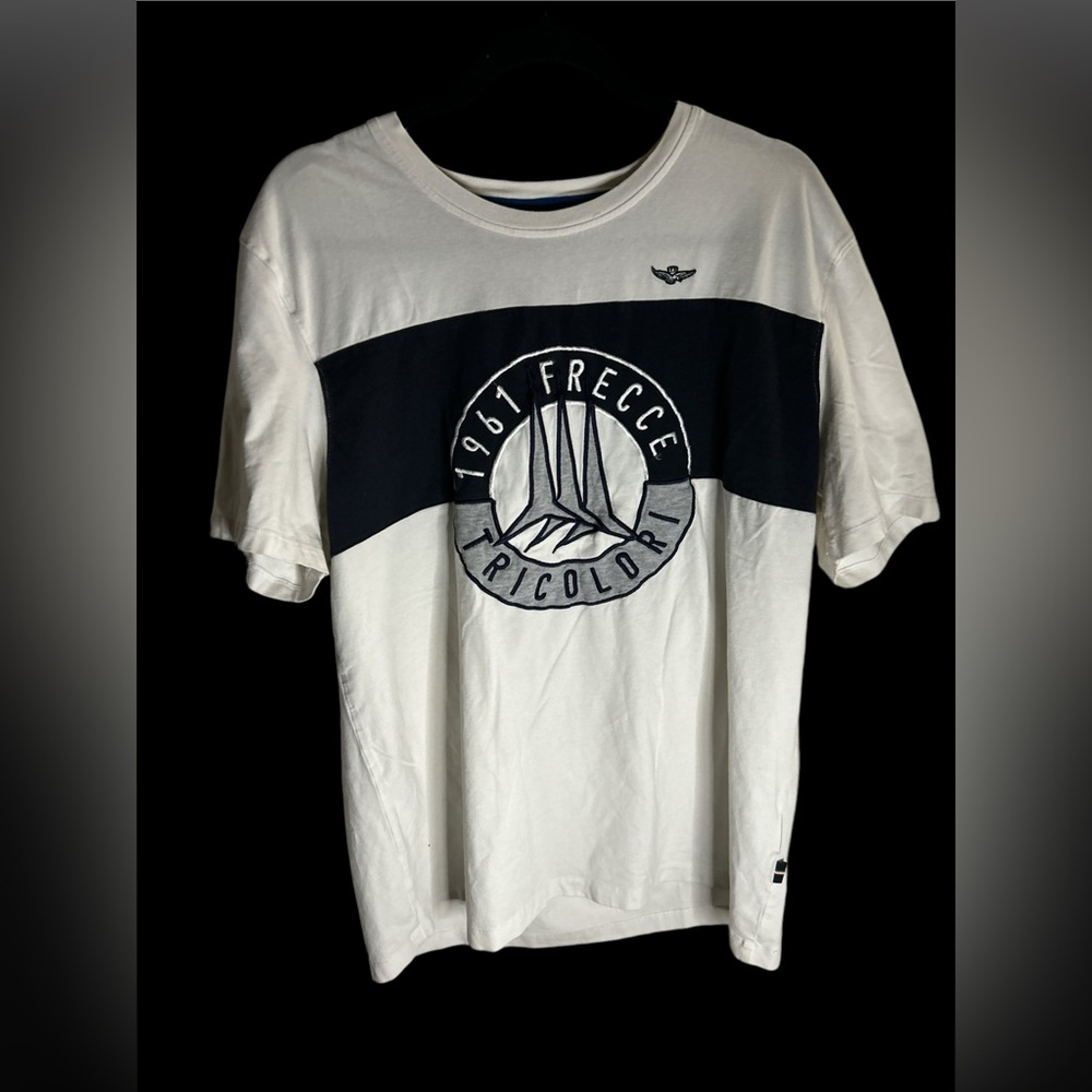 Aeronautica Militare 1961 FREECE Tricolori XXL T-Shirt Blk/Grey/White EUC